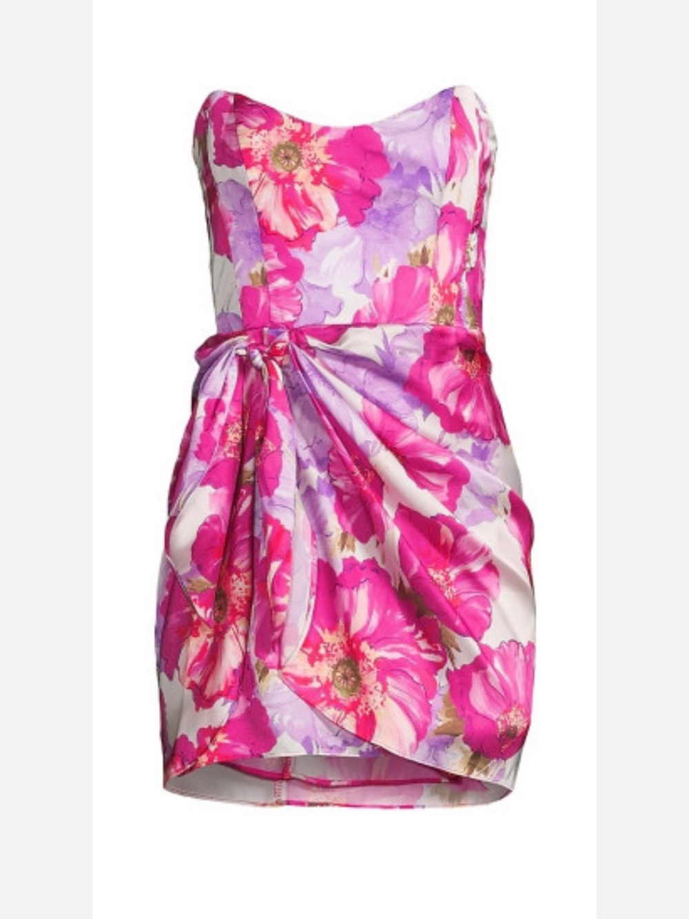 Katie May Electra Floral Strapless Mini Dress